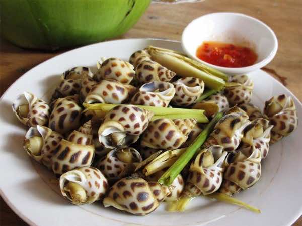 Street food saigon snails