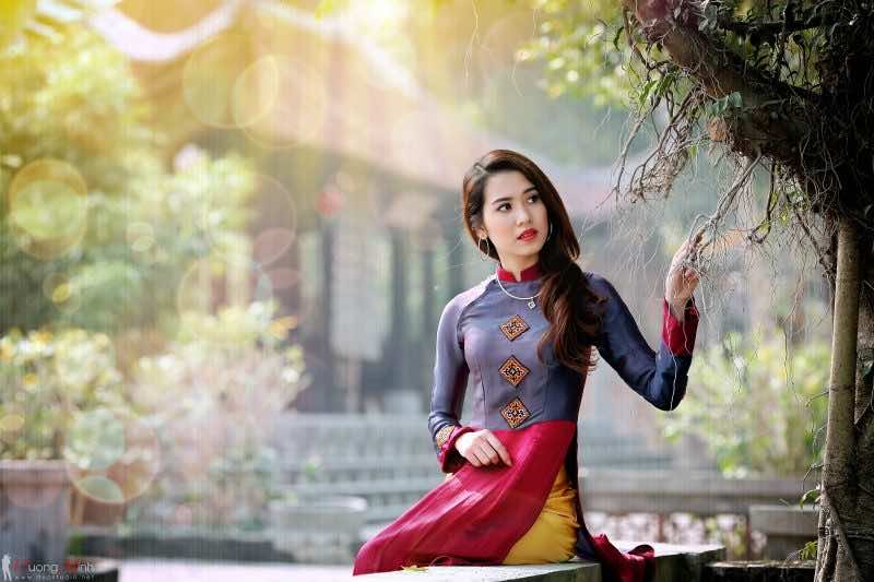 Ao Dai Vietnam, High Quality Hand Embroidery Vietnamese